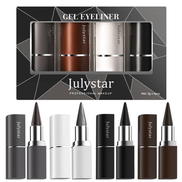 4-Color Gel Eyeliner Eyeshadow Set Eye Liner Waterproof Long-Lasting 3g