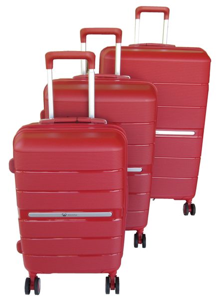 Mooistar Unbreakable Travel Luggage 3 Piece Suitcases Spinner - Grey