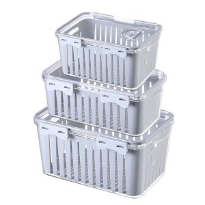 Dream Home Stackable Vegetable Fruit Storage Containers for Fridge - Combo