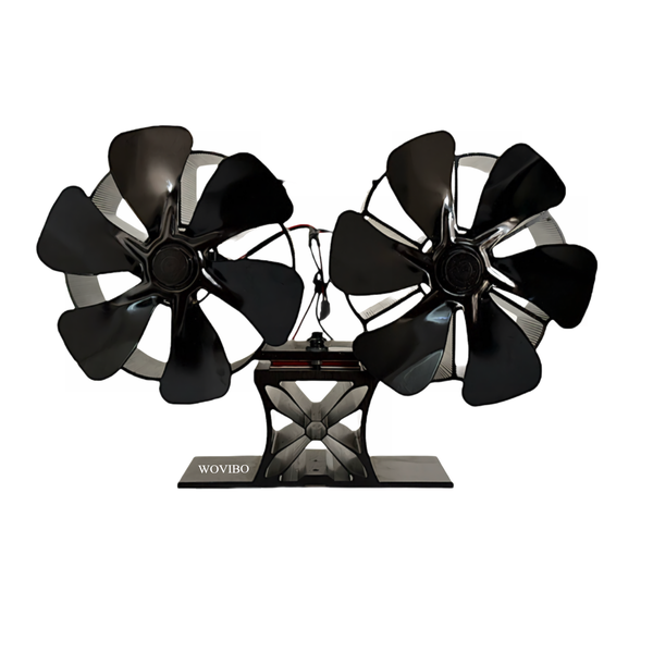 WOVIBO 12-Blade Aluminium Wood Stove Fan