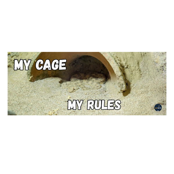 Reptile Cage Sign - "My Cage ,My Rules