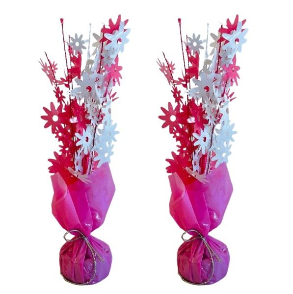 Baby Shower / Gender Reveal Flower Table Decoration Weight - Set of 2