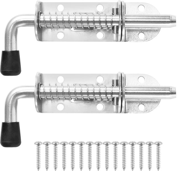 Spring Loaded Latch Pin Stainless Steel with Pin Receiver and Screws 2psc