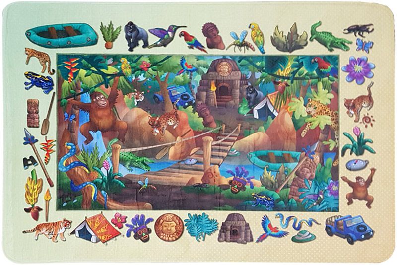 Kids Original Jungle Discovery Ultra Soft Playmat - 100cm x 150cm