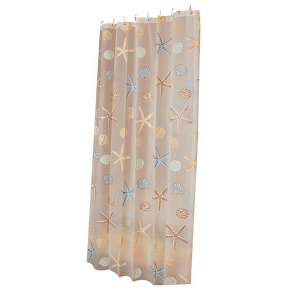 120Cmx180Cm Modern Shower Curtain Starfish Waterproof Peva Curtain