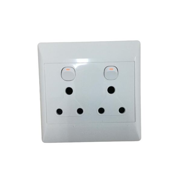 P Piper 4 X 4 Double Socket White - 2 pack