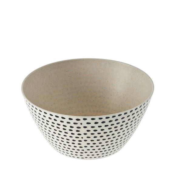 George &amp; Mason - Bamboo Fibre 4 Pack Black Spot Cereal Bowls