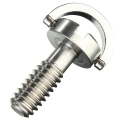 Long 1/4" D-Ring Screw For Camera Tripod Quick Release Plate Silver