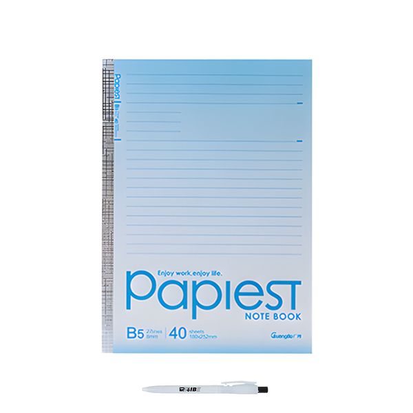 2 Pack Assorted Colors A5 Hard Bound Horizontal Line Notebooks + ReVibe Pen
