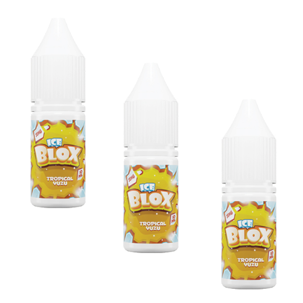 10ml Ice Blox Nic Salts Vape Juice - Tropical Yuzu - 35mg - 3 Pack