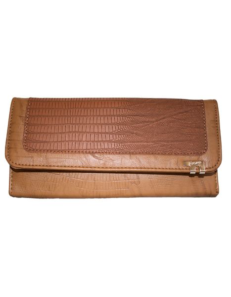 Fino 8K55-765 Faux Leather Croc Embossed Long card holder Purse for Phone