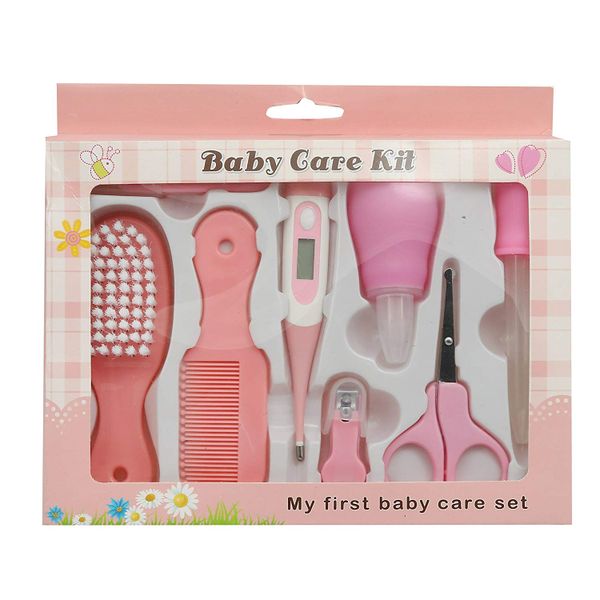 8 Piece Baby Care Grooming Kit - Pink