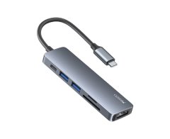 Yesido HB11 6-in-1 USB-C Multiport Hub Adapter with Card Reader