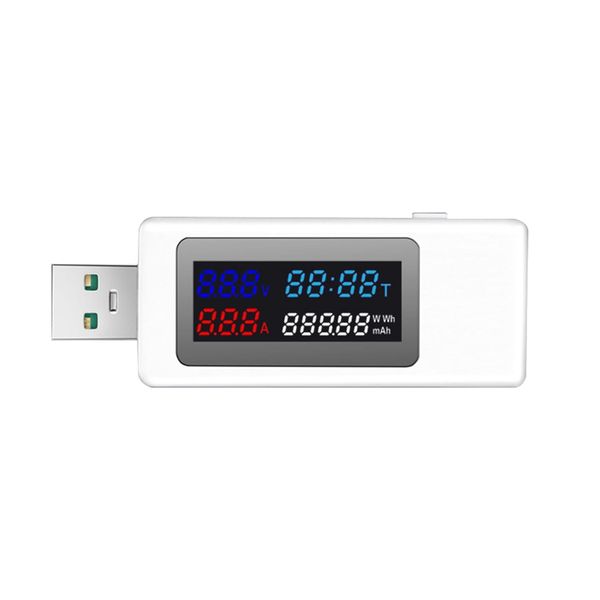 DC4-30V USB Current Voltage Timing Power Capacity Tester LCD Display 0-6.5A