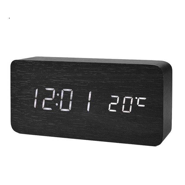 Wooden LED Electronic Alarm Clock