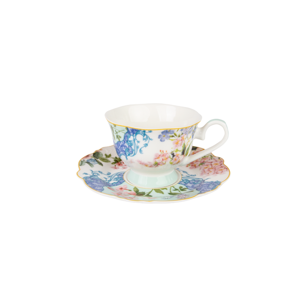 JENNA CLIFFORD - Belle Fleur Cup &amp; Saucer Set of 4