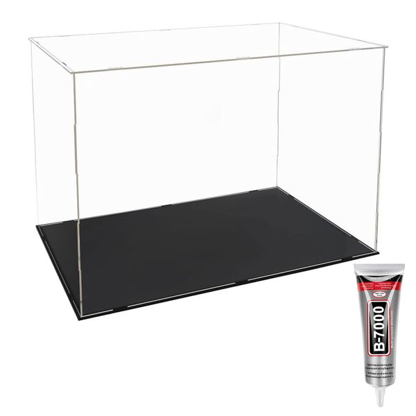 Acrylic Display Case for Collectables and Toys with Adhesive - 40x15x15cm