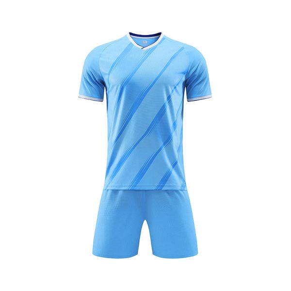 Striped Soccer Jersey Tracksuit Kit - T-Shirt and Shorts - Light Green