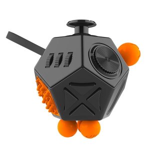 Creative 12 Sided Cube Toys for Children &amp; Adults - Black &amp; Orange