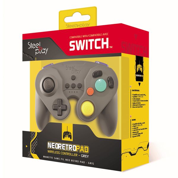 Steelplay - Wireless Neo Retro Pad - Grey (Switch)