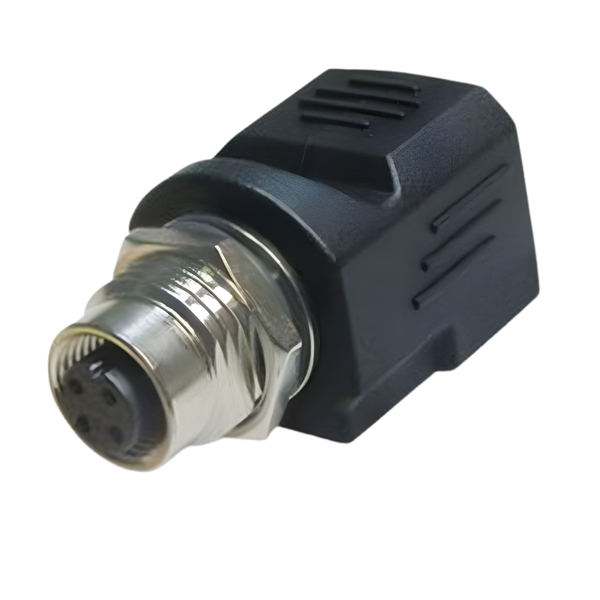 RJS-12D04FF-LS8001 M12 4-Pin Female to Straight RJ45 D-Code IP65/IP68