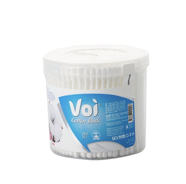 Voi Cotton Q Tip Earbuds 300 Piece - Pack of 6