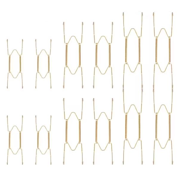 Decor Invisible Decorative Plate Wall Hanging Spring Hooks Set of 12