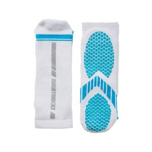 Rugby Bricks Hot Stepper Gripper Socks White Lake Blue Size Uk 11-13