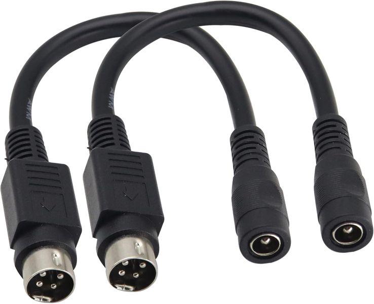 4 Pin DIN to DC Power Cable - 4 Pin Mini Din Male to DC 5.5 x 2.1 mm Female