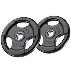 Set of 2 25KG Barbell Plates - Easy-Grab Handle Design