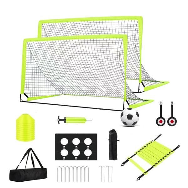 Portable Soccer Goal Net 2-Pack Set - Pop-Up Soccer Net Training Set