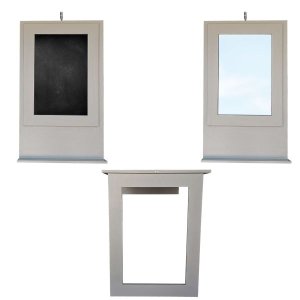 Fold Up Wall Mounted Desk Combo 100x60cm - Desert Taupe