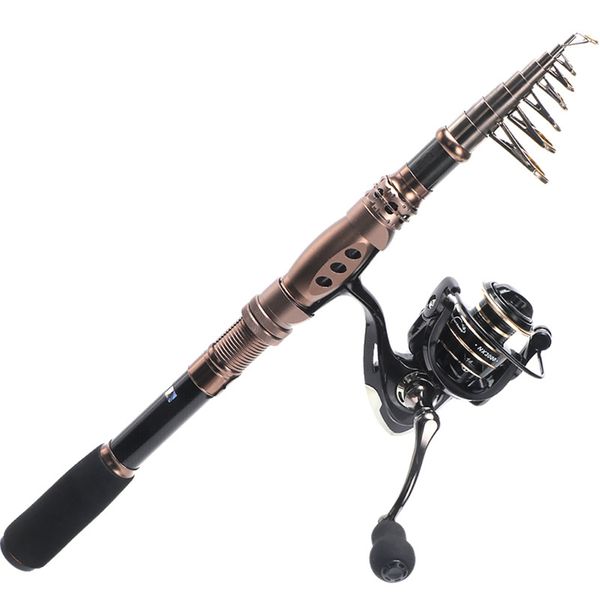 Carbon Telescopic Fishing Rod ,Portable Surf Spinning ,1.8-3.3m
