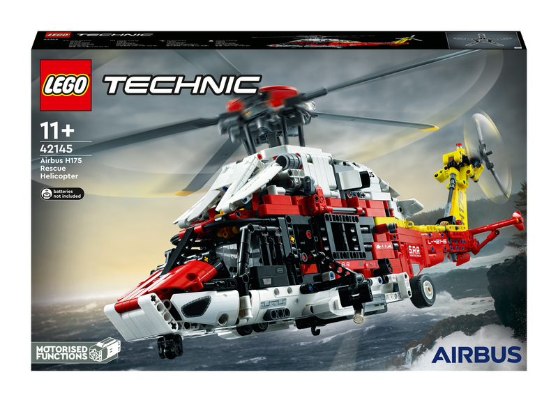 LEGO® Technic™ Airbus H175 Rescue Helicopter 42145 Model Building Toy Set (2,001 Pieces)