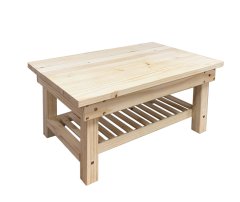Raw Pine 0.9x0.6x0.45 Coffee Table