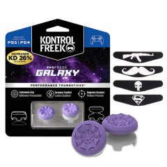 KontrolFreek FPS Freek Galaxy Purple for PS4/PS5 &amp; 4 pcs Light Bar Stickers
