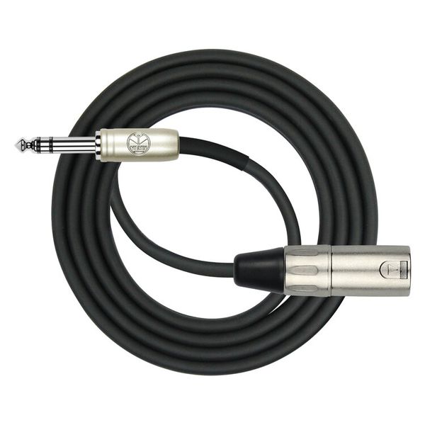 Kirlin 2m XLR Male - 1/4" TRS Plug, Patch Cable - Black (MP483PRBK)