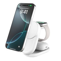 Belkin UltraCharge QI2 3-in-1 Foldable Charging Stand 25W, Black