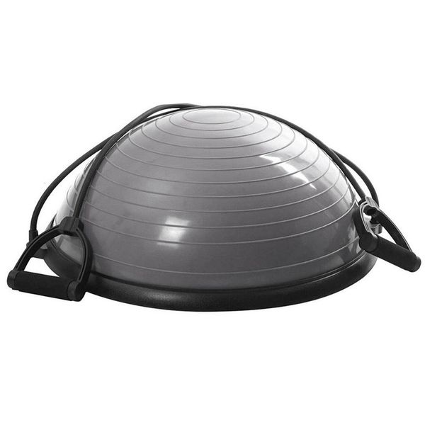Bosu Balance Ball With Resistance Bands - Grey