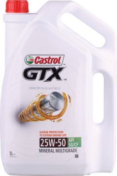 Castrol GTX 25W50 Motor Oil 5Litre