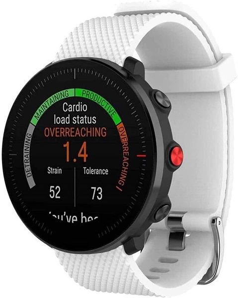 MDM Polar Vantage M Compatible Soft Silicone Watch Strap (S/M)-White