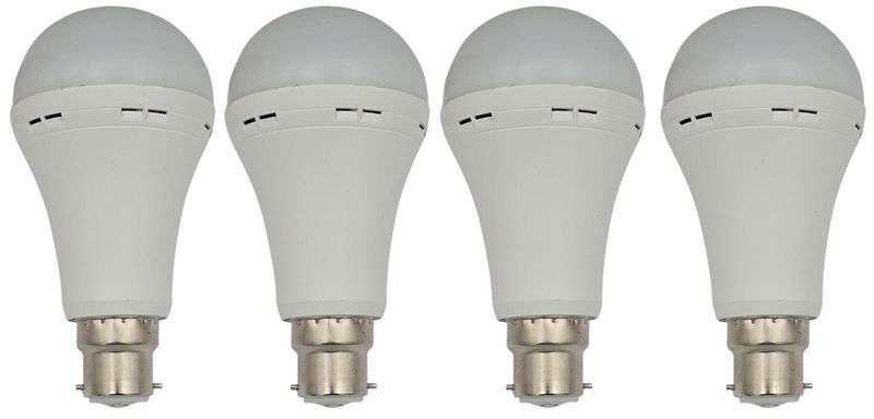 B22 Rechargeble LED Globe 12W - Emergency Light Bulb 4 Pack