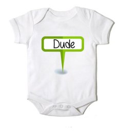 Moederliefde Dude Short Sleeve Baby Bodyvest - White