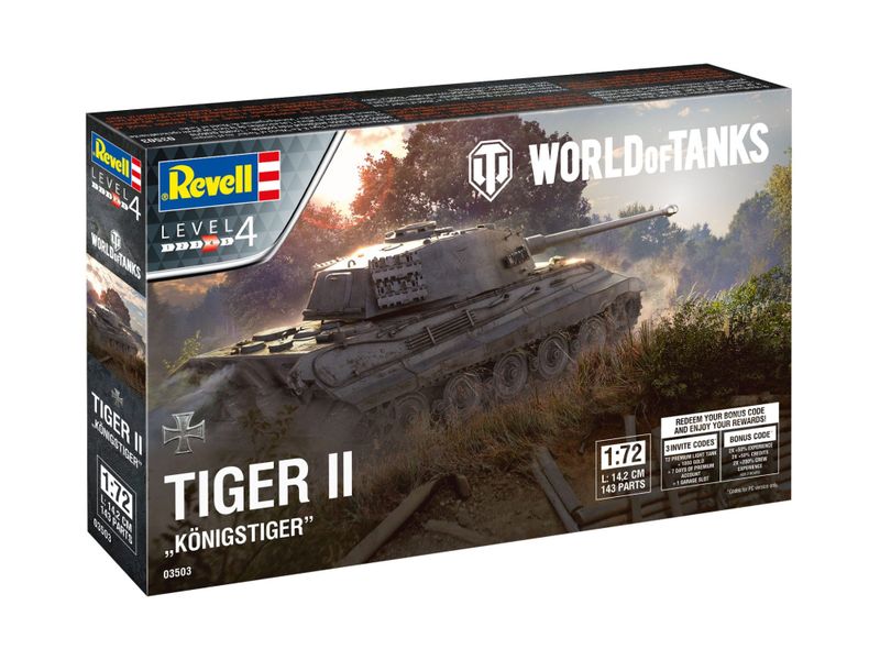 Revell 1/72 Tiger II Ausf. B King Tiger "World of Tanks" Plastic Model Kit