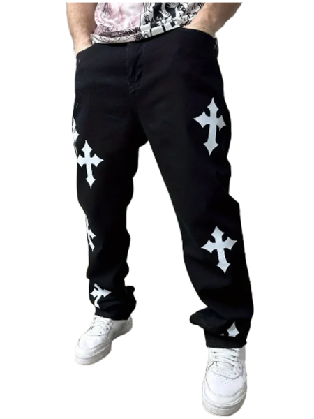 Secret Shield Urban Edge Black Denim Regular Straight Jeans