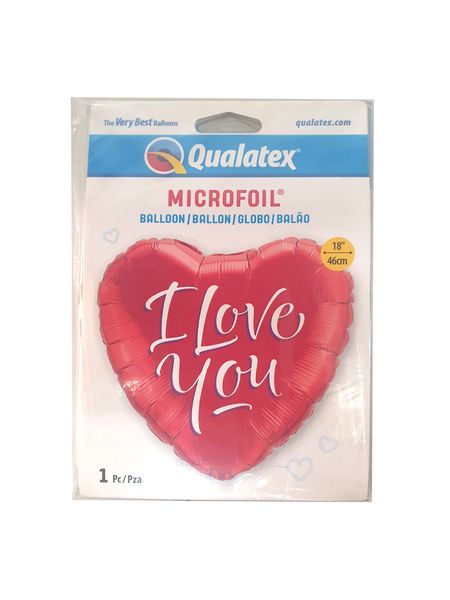18 Inch Foil Love You Modern Script
