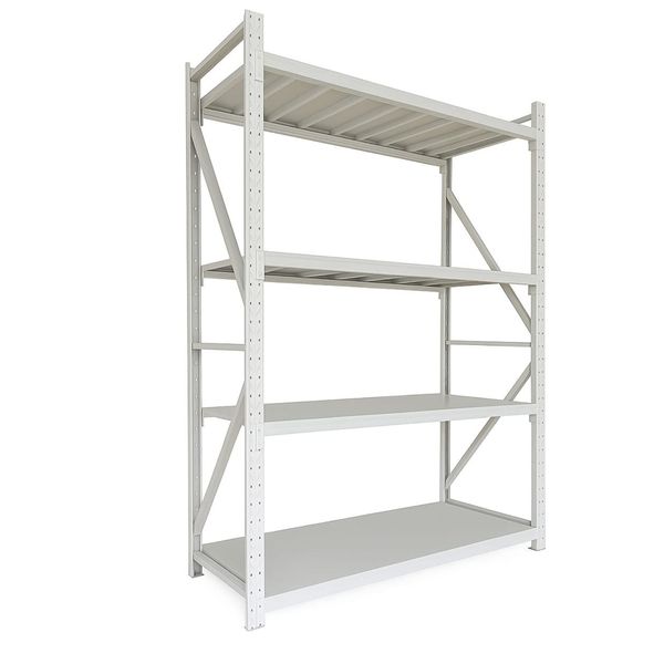 Heavy-Duty Steel Rack - 4 Shelves - 200 kg Per Tier - 2.0m x 0.5m x 2.5m