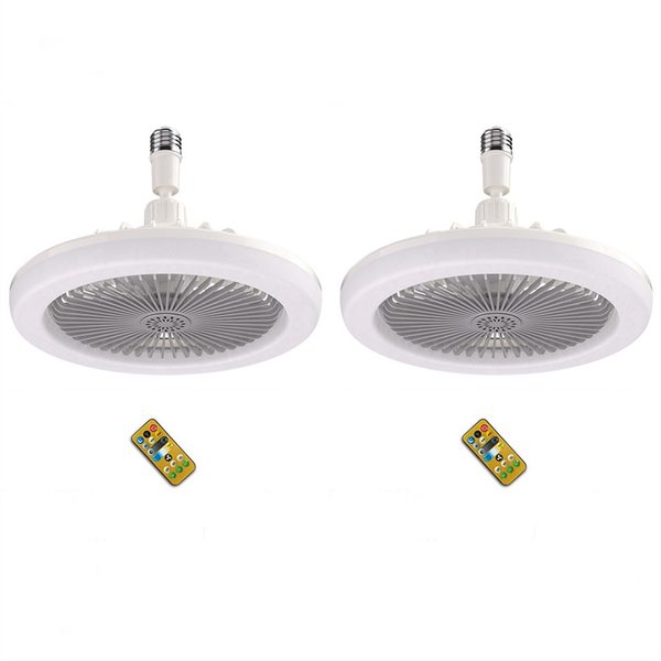 Ceiling Fan With Remote Control And Light 30W Led Lamp Fan Grey