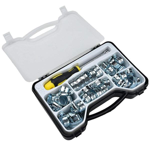 Hose Clamps with Clamp Handle for Gas Fuel Line Kit - 40 Piece