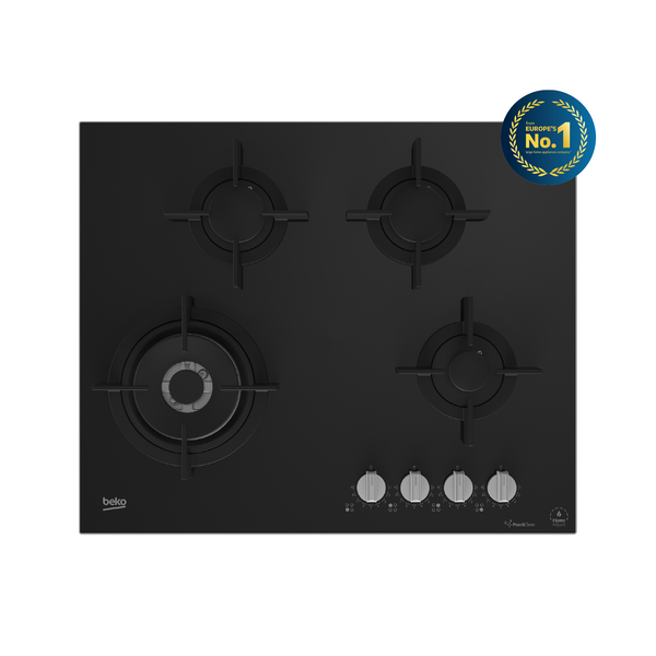Beko 65cm Built-In Gas on Glass Hob Black MACM11B